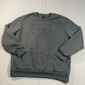 Romwe Sweater Gray Crew Neck Pullover Long Sleeve Sweatshirt Womens Size Small